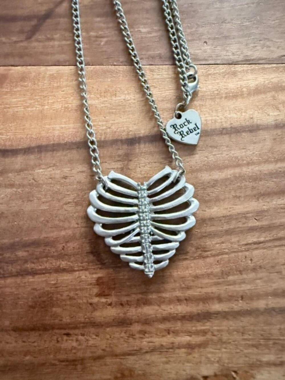 Rock Rebel Heart Pendant + Chain